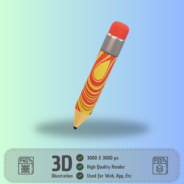 Icono 3d de educación