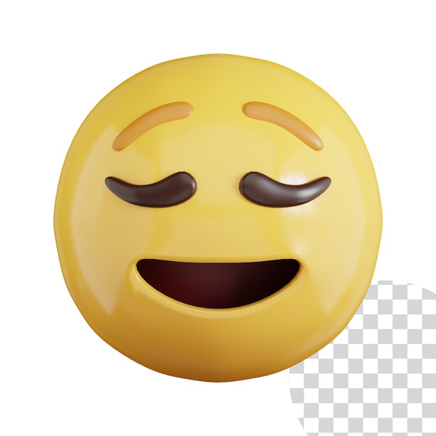 Icono 3d de emoji aliviado