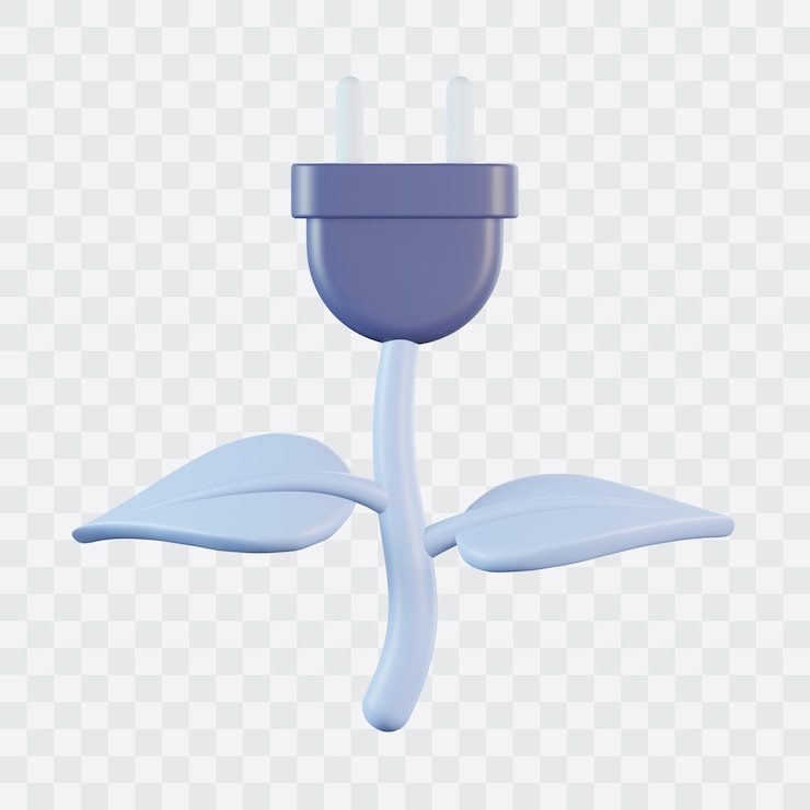 PSD icono 3d de energía ecológica