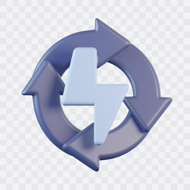 Icono 3d de energía renovable