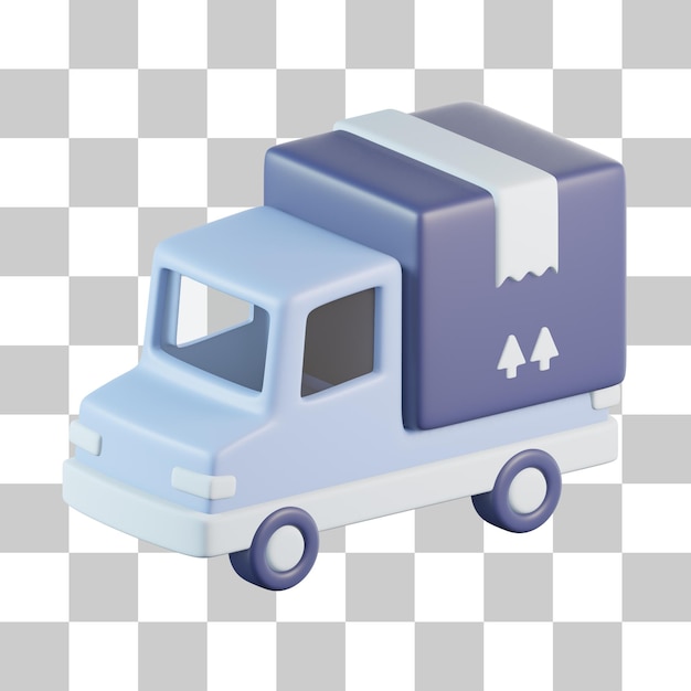Icono 3D de envío de camiones