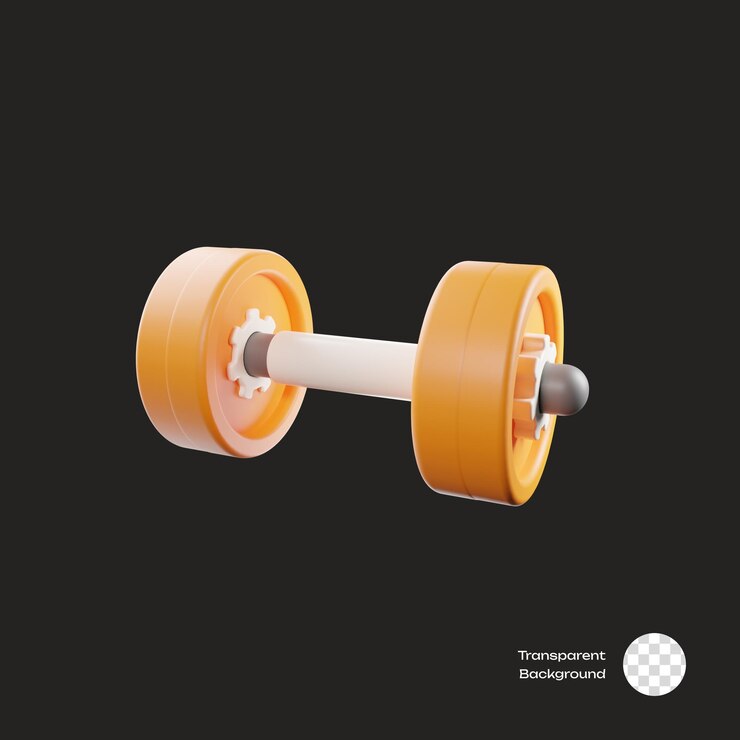 El icono 3D del equipo de gimnasia Dumbell