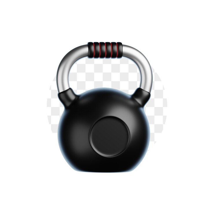 PSD el icono 3d del equipo de gimnasio kettle bell