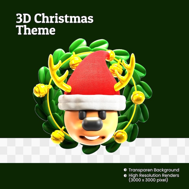 PSD icono 3d especial el día de navidad