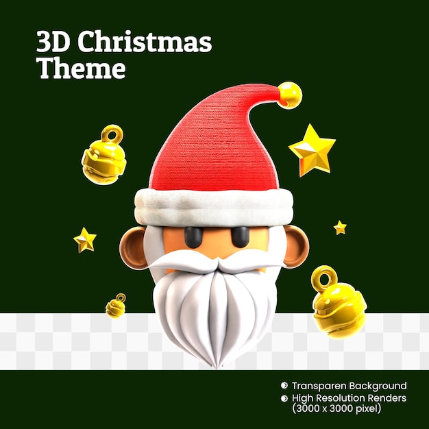 Icono 3d especial el día de navidad