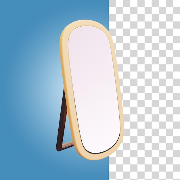 Icono 3D de espejo de pie