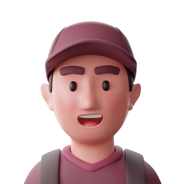 PSD icono 3d de estudiante universitario para personas avatar