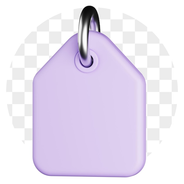 El icono 3D de la etiqueta de venta púrpura