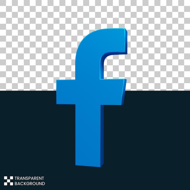 icono 3d de facebook para redes sociales