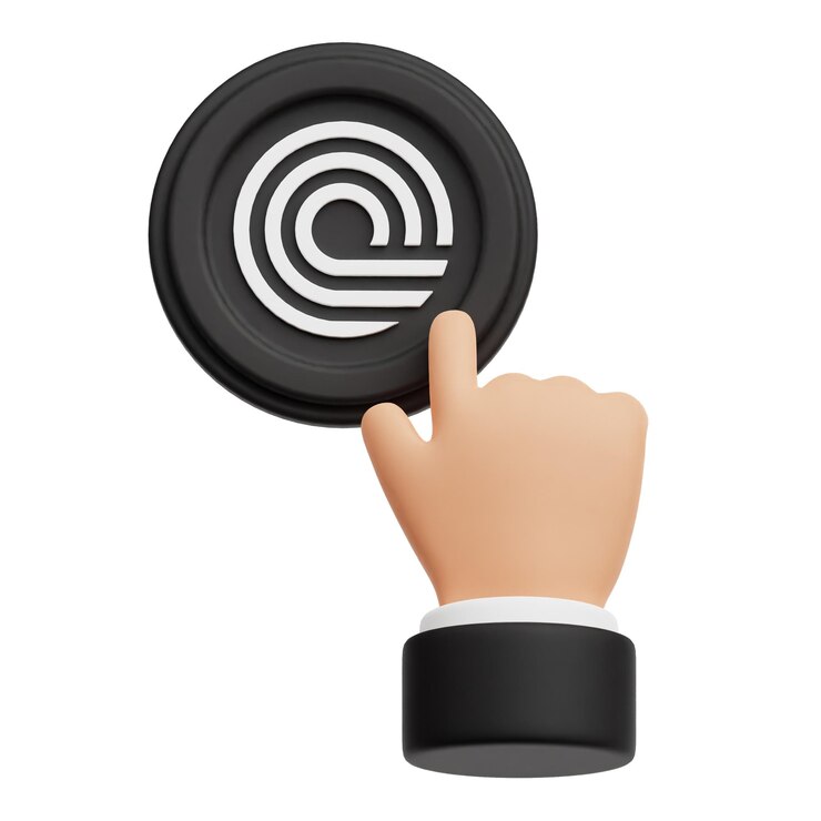 PSD el icono 3d de la ficha criptográfica ondo aislado en el fondo blanco