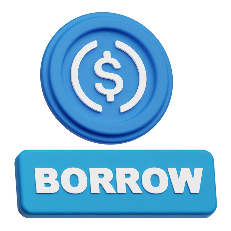 PSD el icono 3d de la ficha criptográfica usdc aislado en el fondo blanco