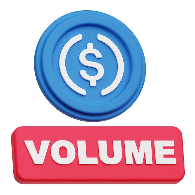 El icono 3D de la ficha criptográfica usdc aislado en el fondo blanco