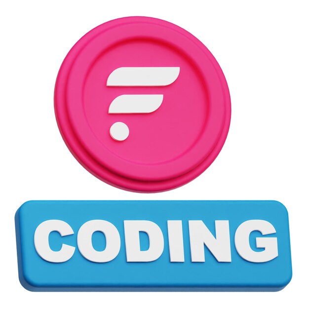 icono 3D de flacón criptográfico aislado en el fondo blanco
