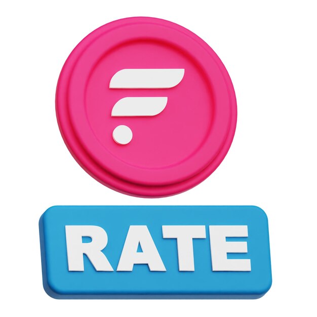 icono 3D de flacón criptográfico aislado en el fondo blanco