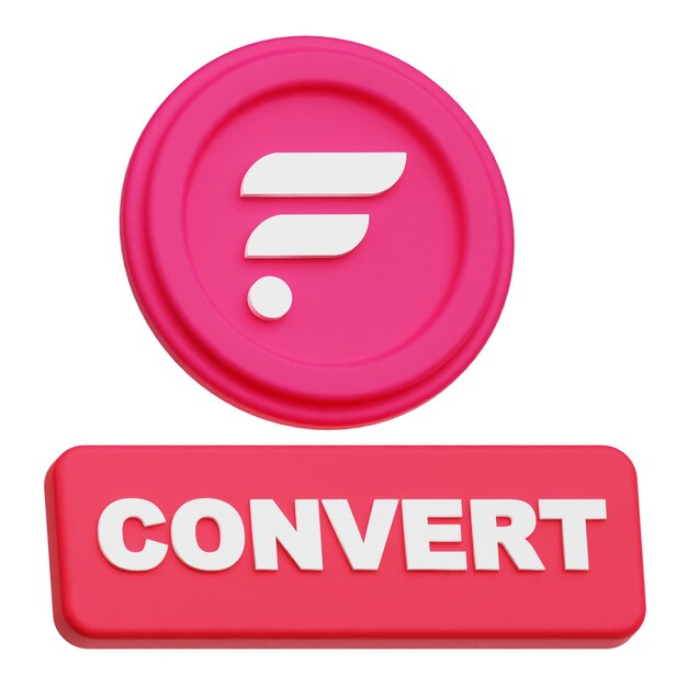 icono 3D de flacón criptográfico aislado en el fondo blanco