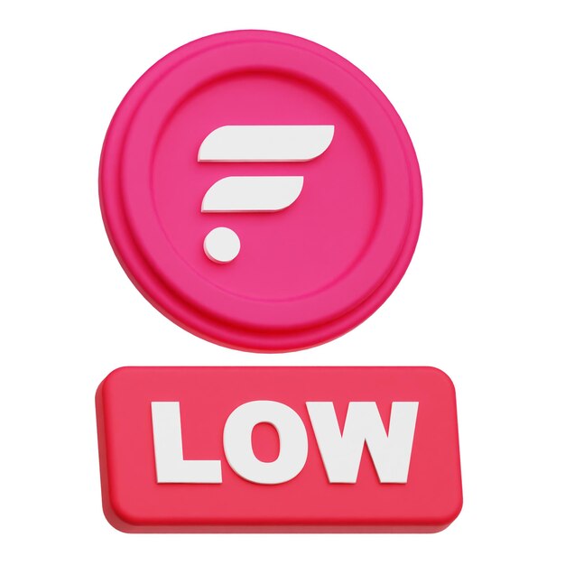 icono 3D de flacón criptográfico aislado en el fondo blanco