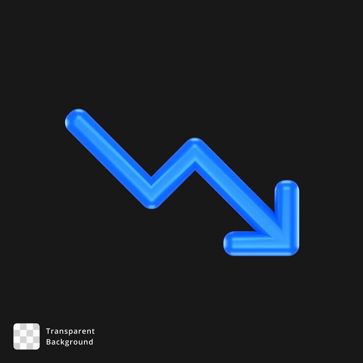 PSD icono 3d de una flecha azul