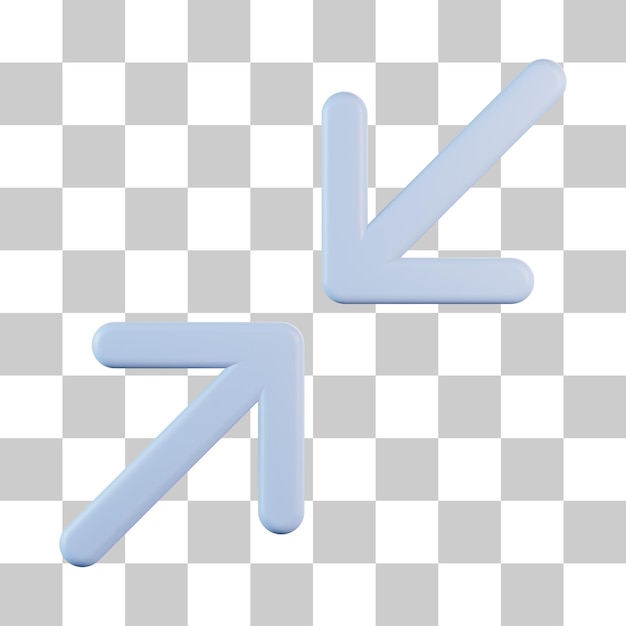 Icono 3d de flecha de margen izquierdo y derecho