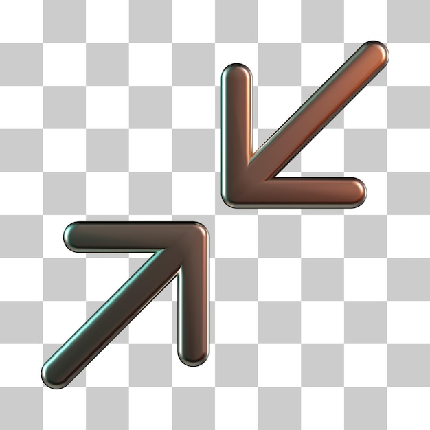 Icono 3D de flecha de margen izquierdo y derecho