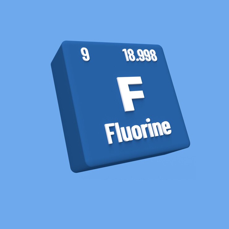 Icono 3D de flúor