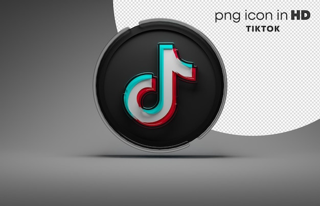 icono 3d con fondo transparente - tiktok