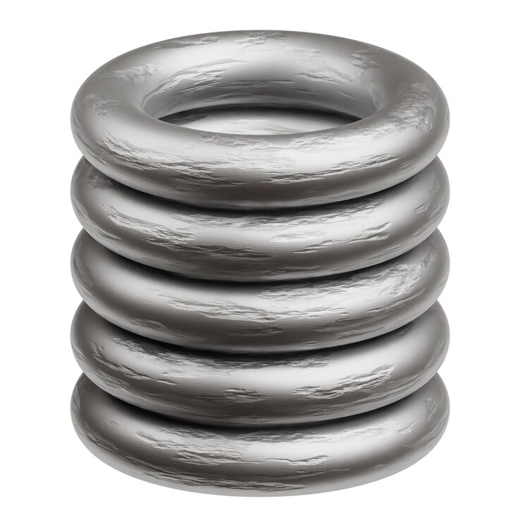 PSD icono 3d de forma abstracta de metal aislado en el fondo blanco