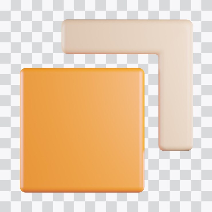 PSD icono 3d de forma recortada