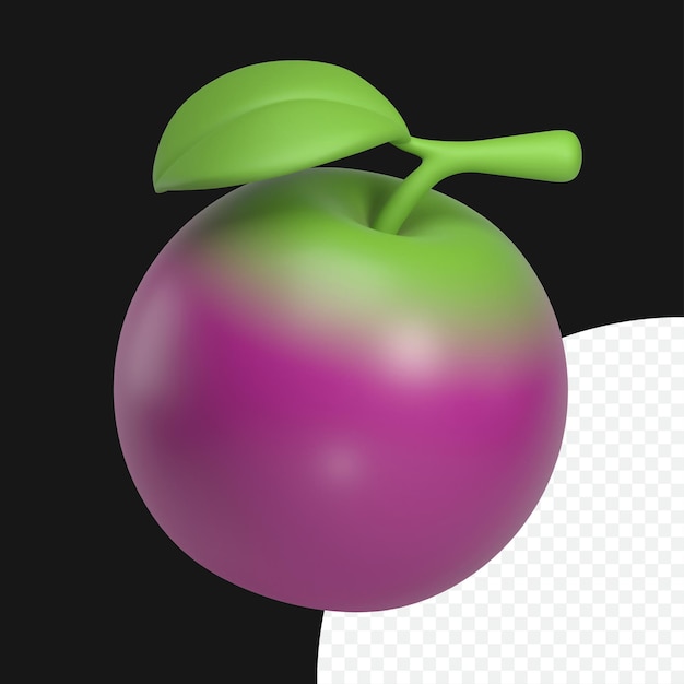 Icono 3d de la fruta sawo