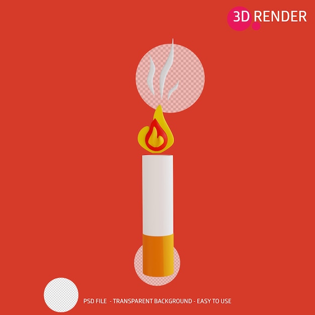 PSD icono 3d fumar