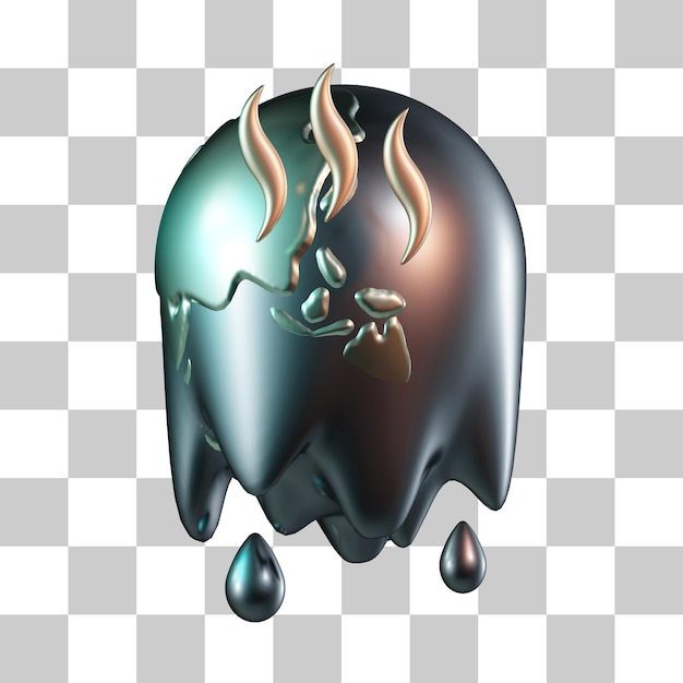 Icono 3D de fusión de la tierra