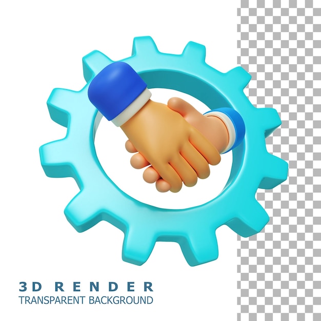Icono 3D de gestión de relaciones con el cliente