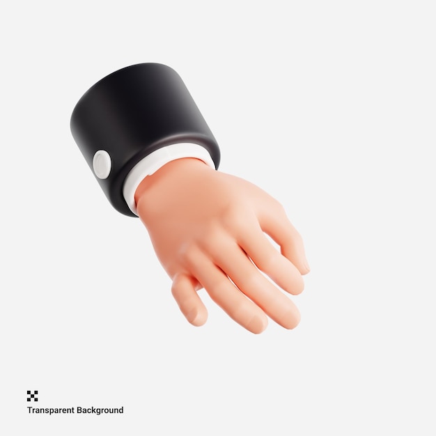 Icono 3D de gesto de mano