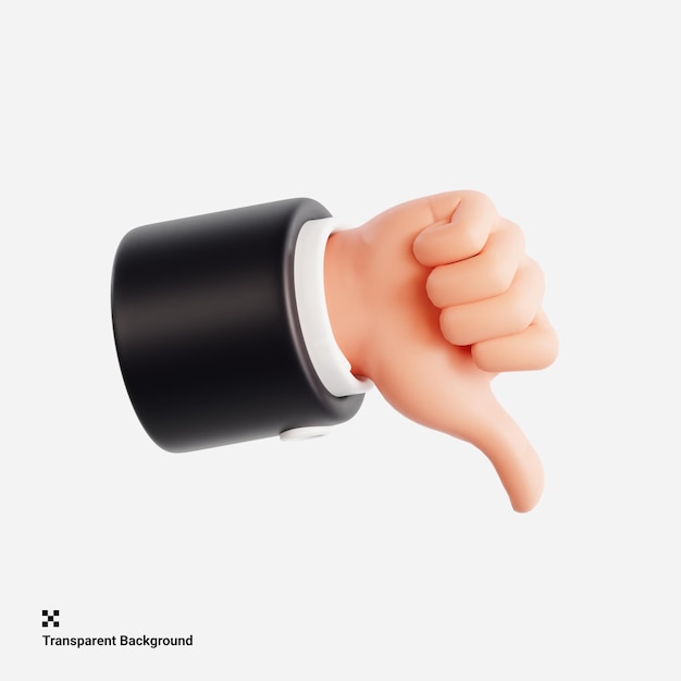 Icono 3D de gesto de mano