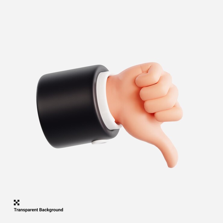 PSD icono 3d de gesto de mano