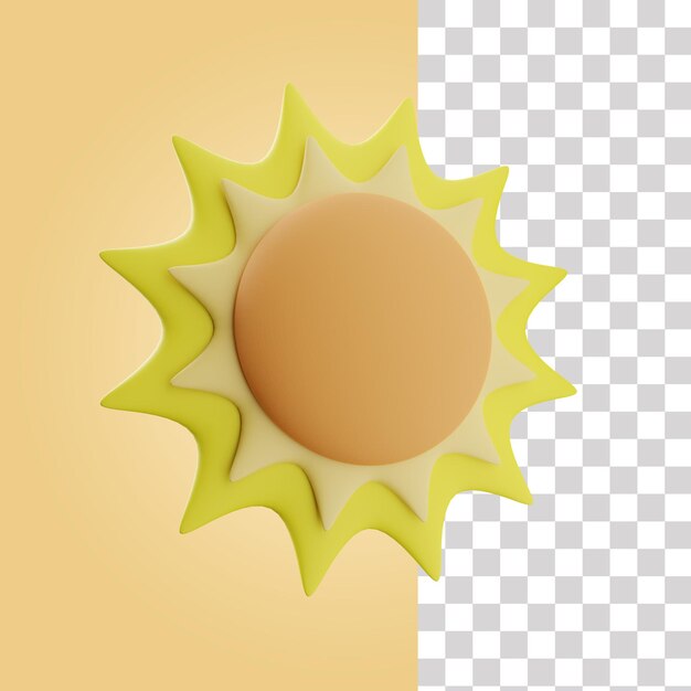 Icono 3D de girasol