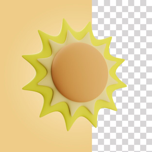 Icono 3d de girasol