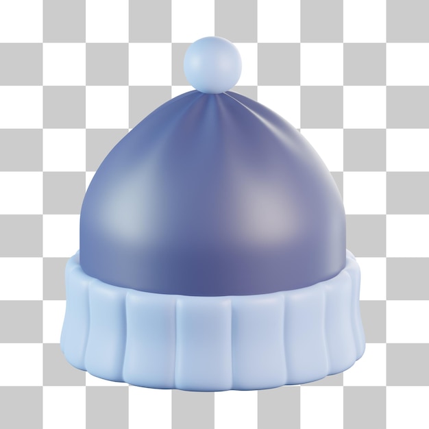 Icono 3D de gorra tejida