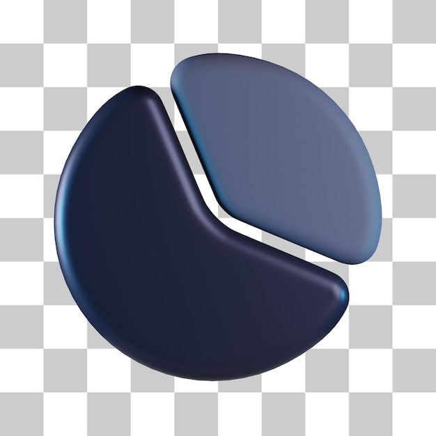 Icono 3d de gráfico circular