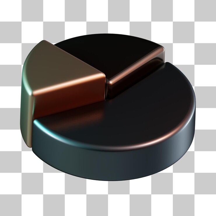 PSD icono 3d de gráfico circular