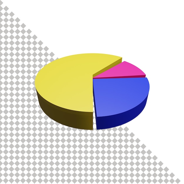 PSD icono 3d de gráfico circular