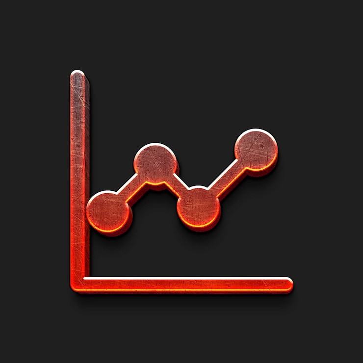 PSD icono 3d de gráfico