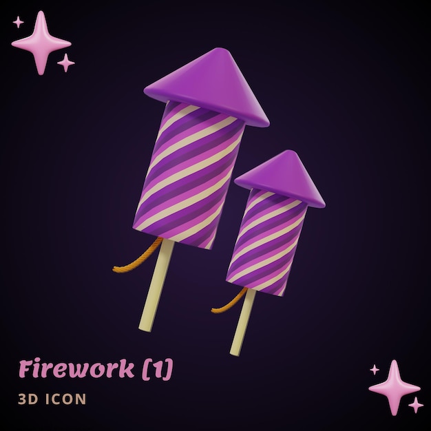 icono 3D gratuito del año nuevo