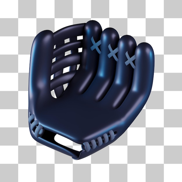 PSD icono 3d de guante de béisbol