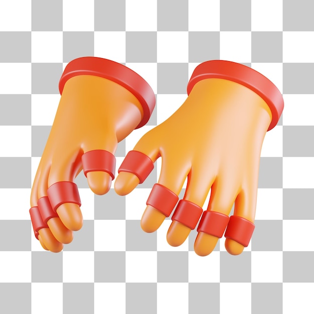 Icono 3D de guantes de astronauta