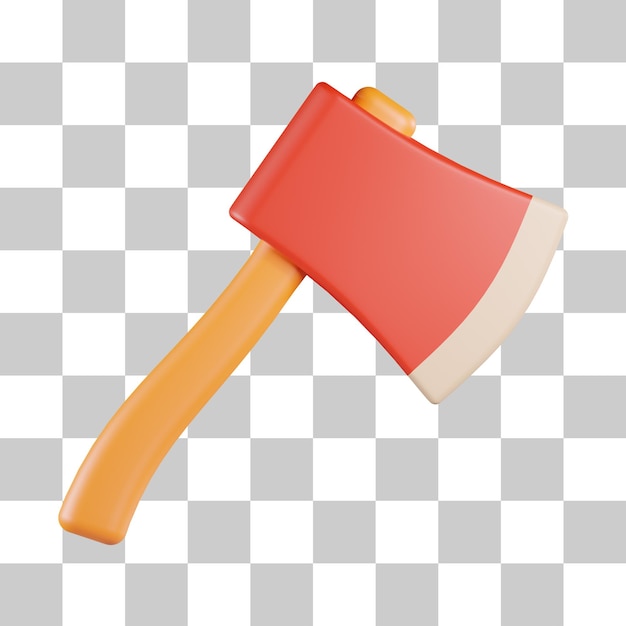 Icono 3D de hacha