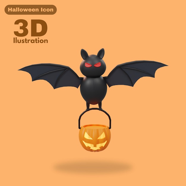 PSD icono 3d para halloween