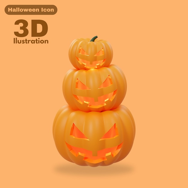 PSD icono 3d para halloween