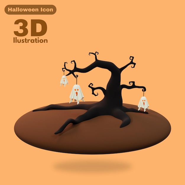 PSD icono 3d para halloween