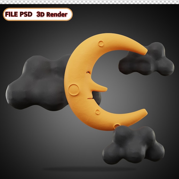 PSD icono 3d de halloween