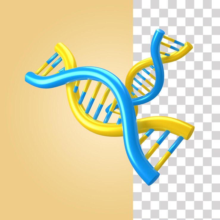 PSD icono 3d de hélice de adn
